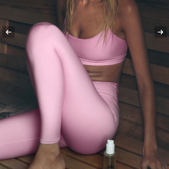 Alo 7/8 High-Waist Airlift Legging Sweet Pink 7/8 length Brand New NWT - Picture 5 of 5